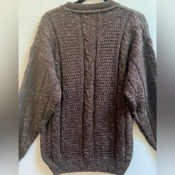 Vintage Leo Chevalier embroider Design wool blend crew neck knit sweater Sz  s - Picture 4 of 9